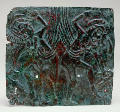 Placa repujada con figuras danzantes, 1100-1300 de Mississippian culture